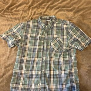 Vans button up short sleeve XL